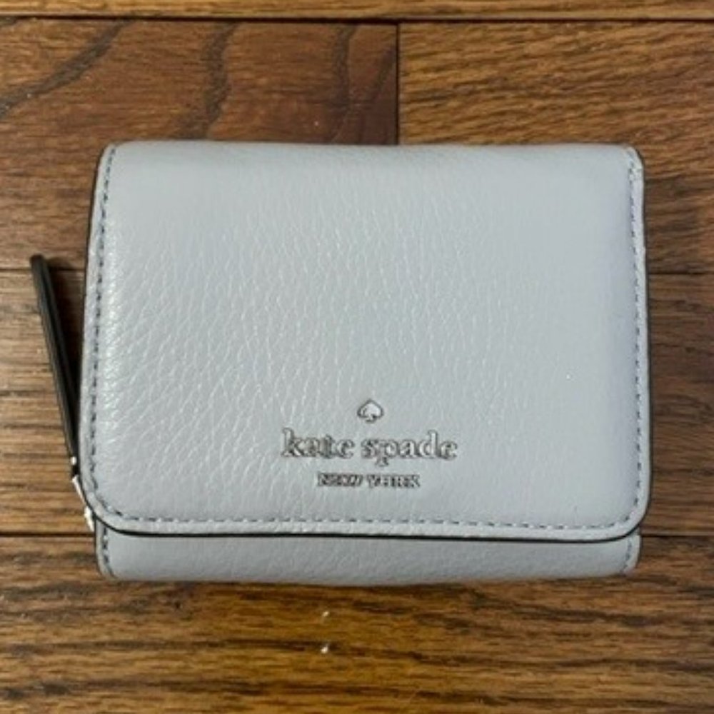 Kate Spade Micro Trifold Wallet - Grey - NWOT
